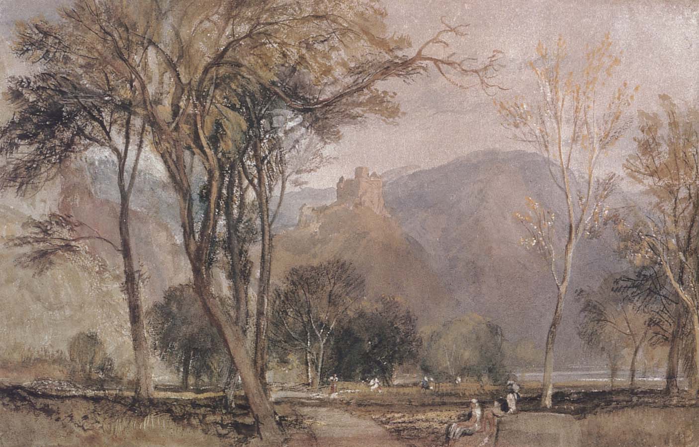 J.M.W. Turner Marxbourg and Brugberg on the Rhine